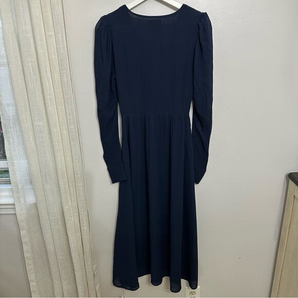 Reformation Liara Dress in Navy - Picture 3 of 8